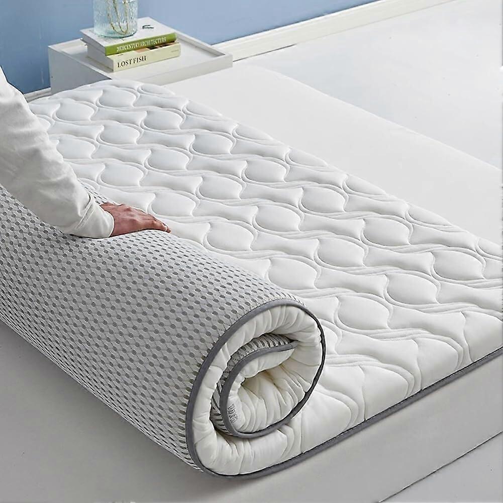 Single/Double/Queen/King Size Mattresses, Extra Soft Foldable Futon Mattress (90x190cm/35x75inch, White)