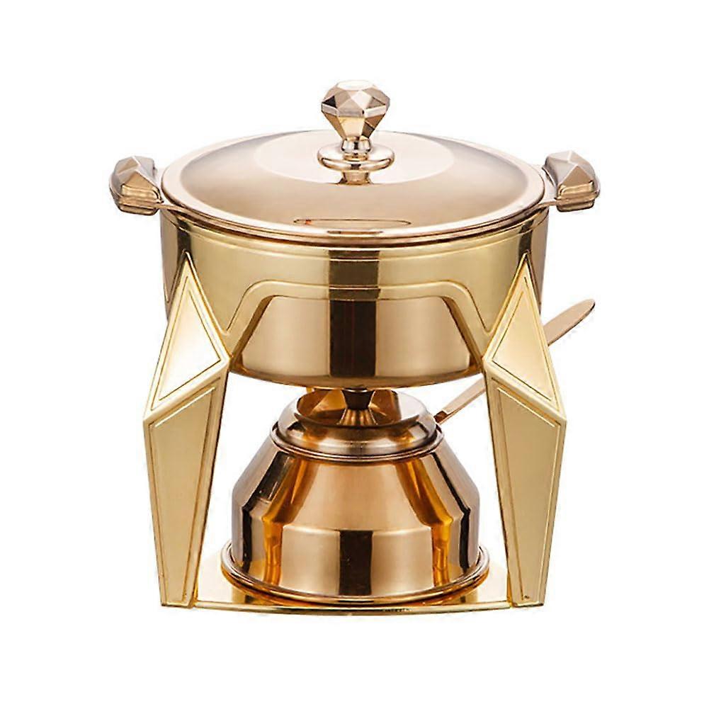 Classic Single Hot Pot - Old Beijing Stainless Steel Shabu Shabu Pot for Restaurant Meetings, Gold Color Design