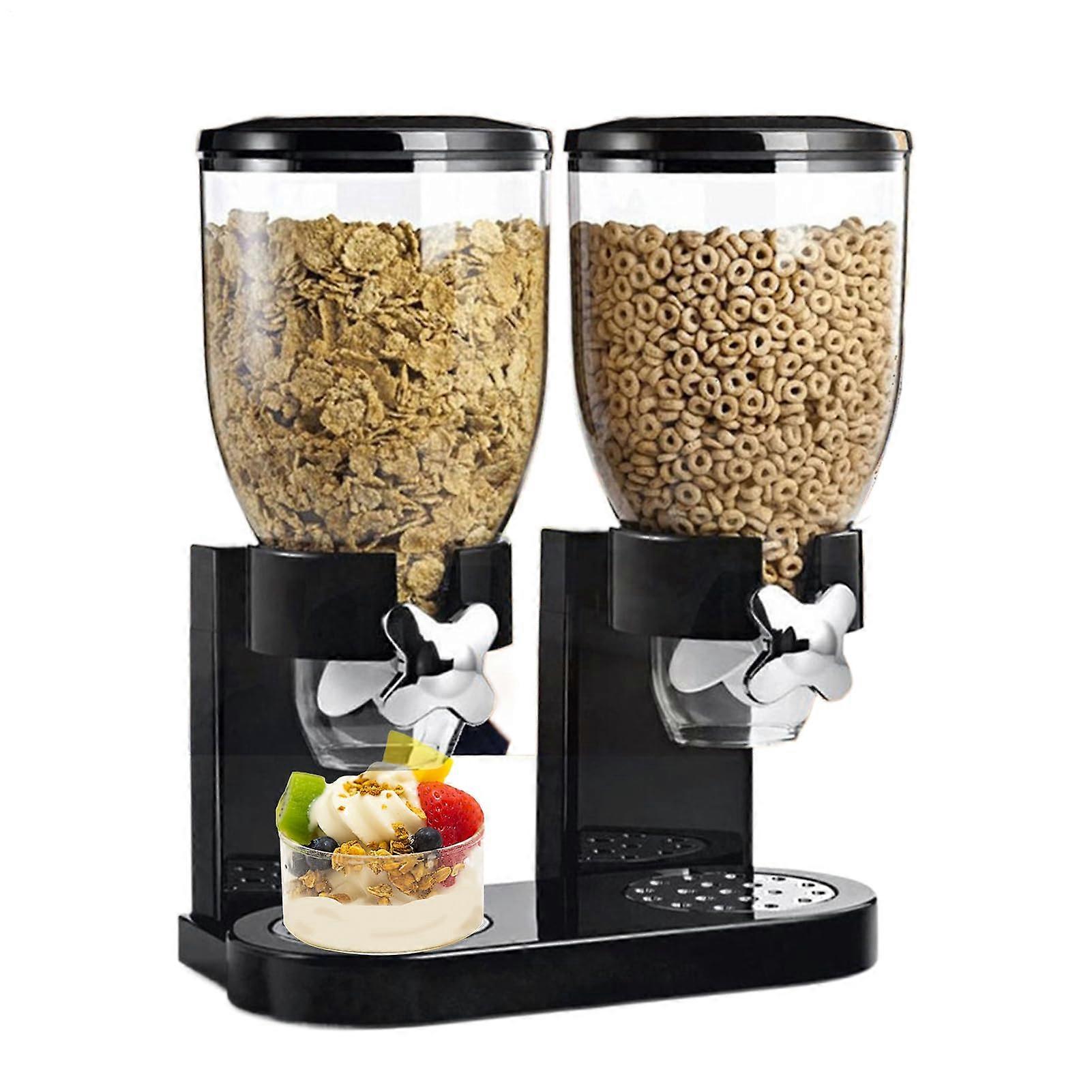 MuesliDispenser Transparent Airtight Dry Food Storage Container With Freshness Seal For Rice Grains