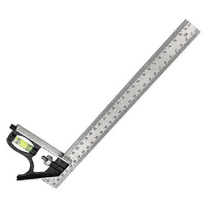 300mm Mobile Combination Square Movable Square Carpenter 90 Degrees 45 Degrees Turn Square Square Pr Edition 0708