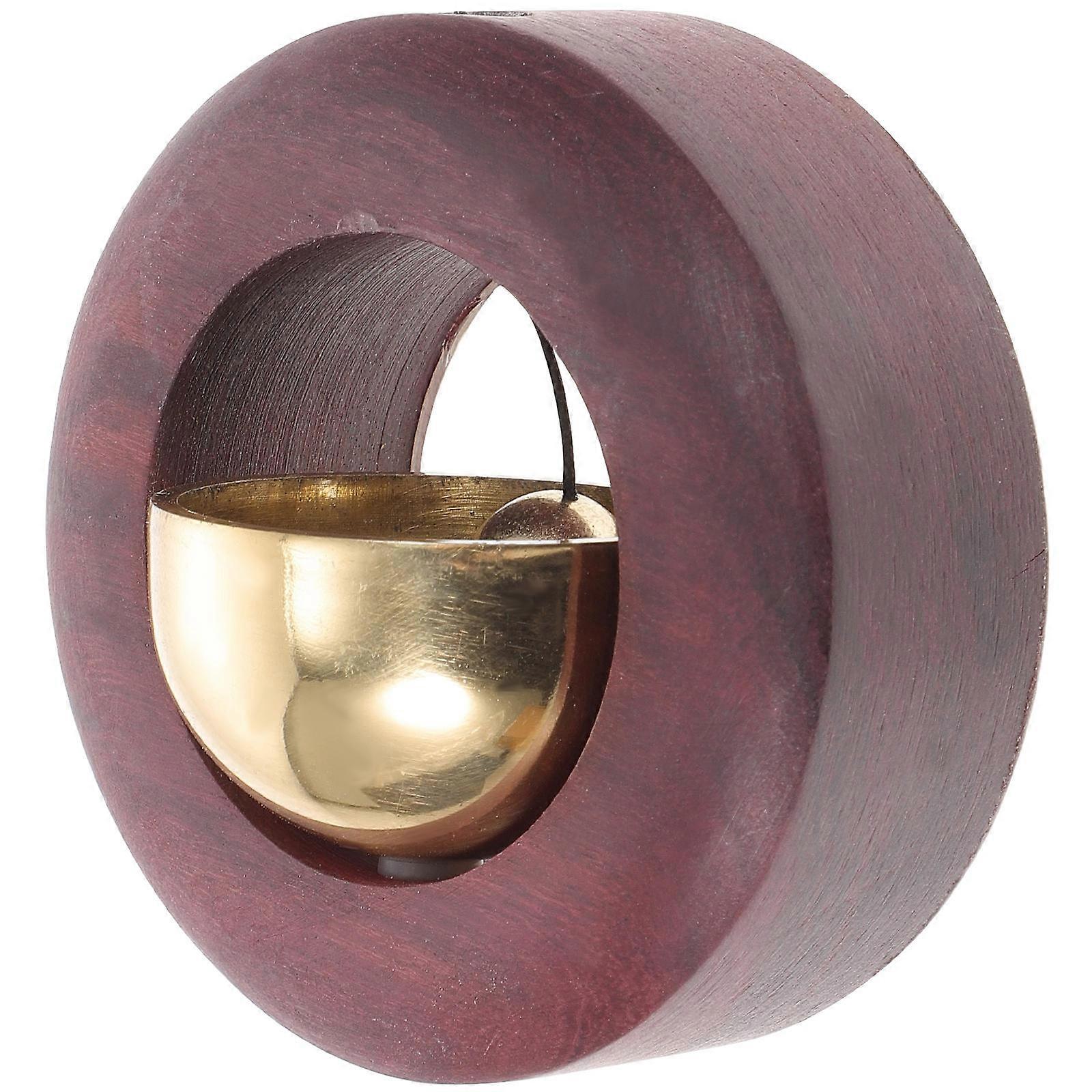 Door Chimes When Door Opens Shopkeeper Bell Home Use Light Brown 7.4X7.4X4.5CM Sound Notification 1Set