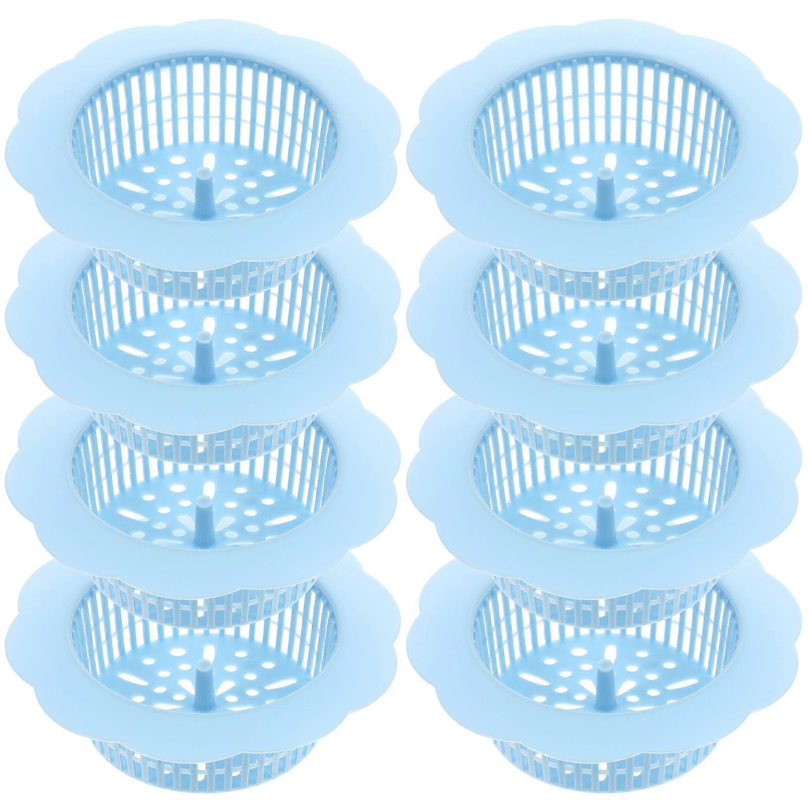 Kitchen Drain Strainer Bathroom Sink Filters PP Material Hair Catching 8Pcs