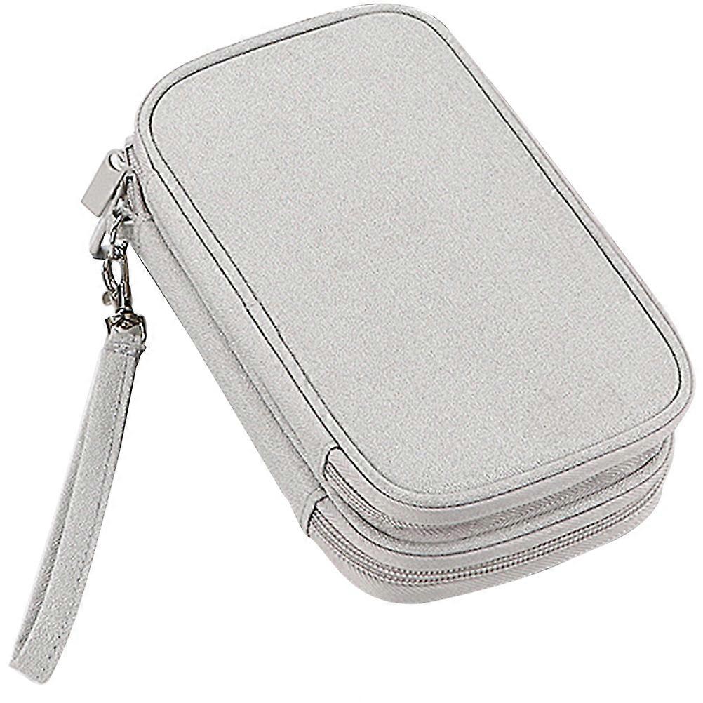 Multifunctional Cable Bag Digital Accessories Pouch Home Use Nylon Material Rectangular Shape 1Set