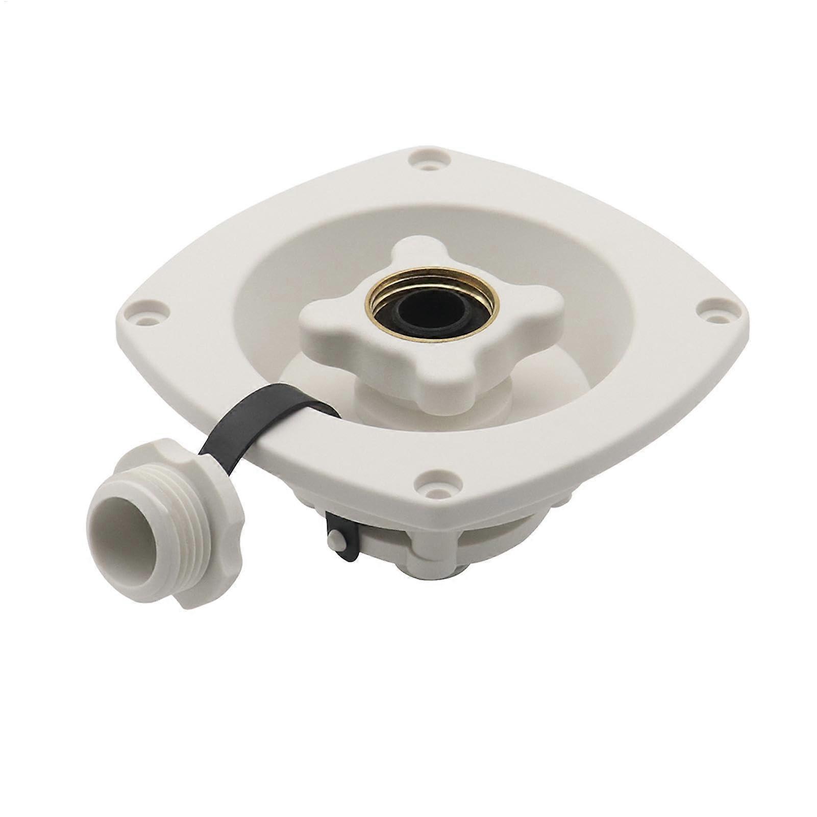 RV Water Inlet Connector Replacement, RV Water Filling Adapter with Lid, Marine Water Tank Hose Filler for Camping Car