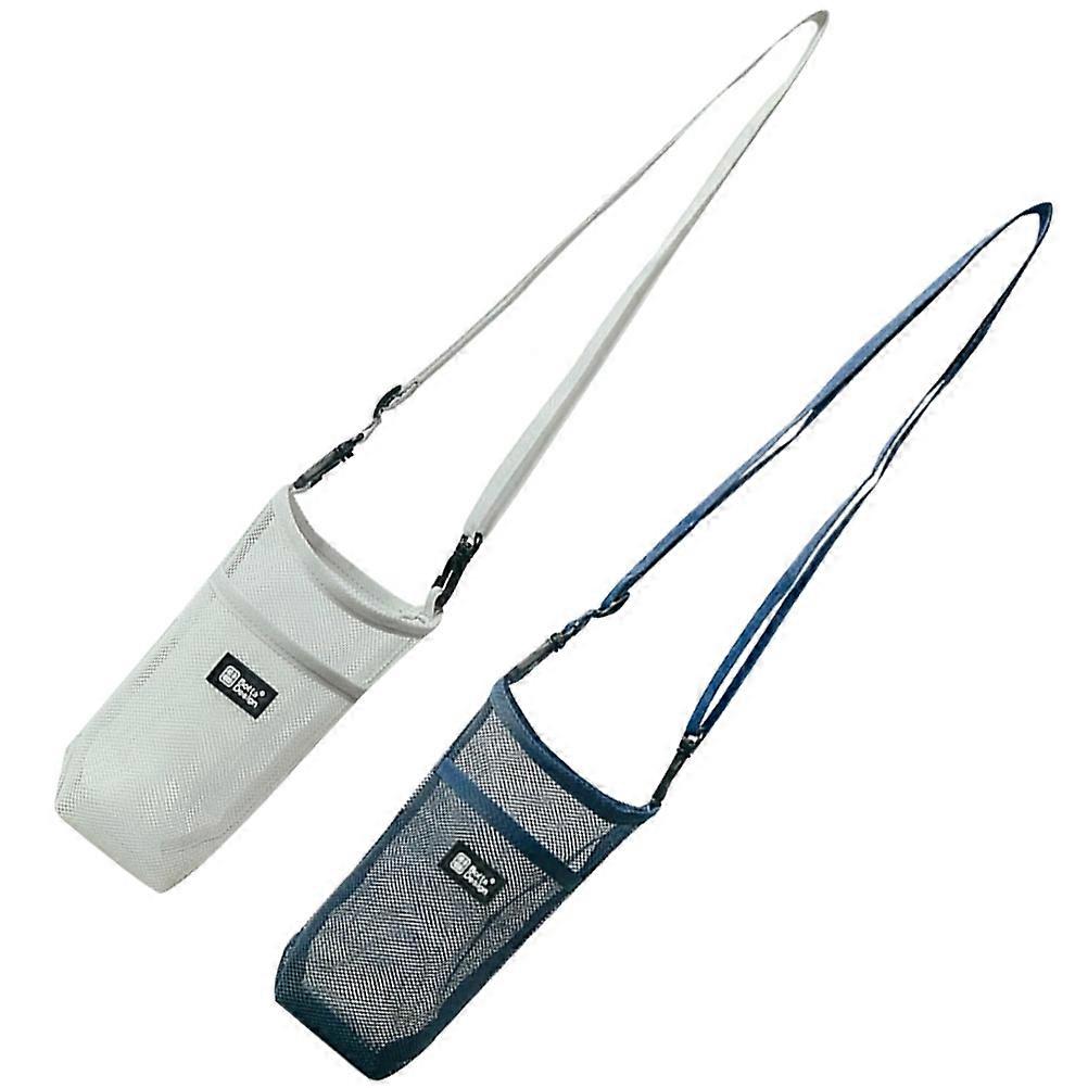 Water Bottle Carrier With Strap Nylon Fabric Traveling Scratch Resistance Fade Resistance 2Set