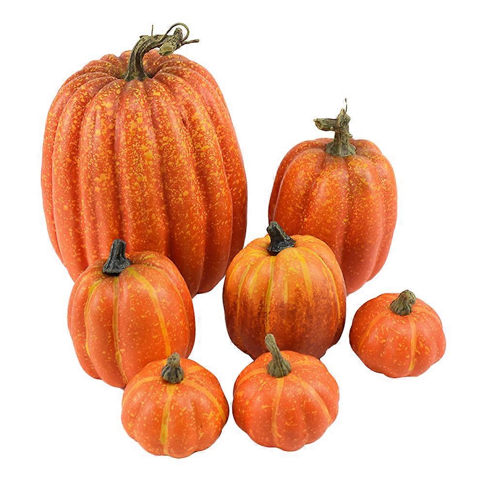 Here's a refined and engaging product description for your **7pcs Artificial Pumpkin Decor**:

 

🎃 **7PCS Artificial Pumpkin Decor Lifelike Fall