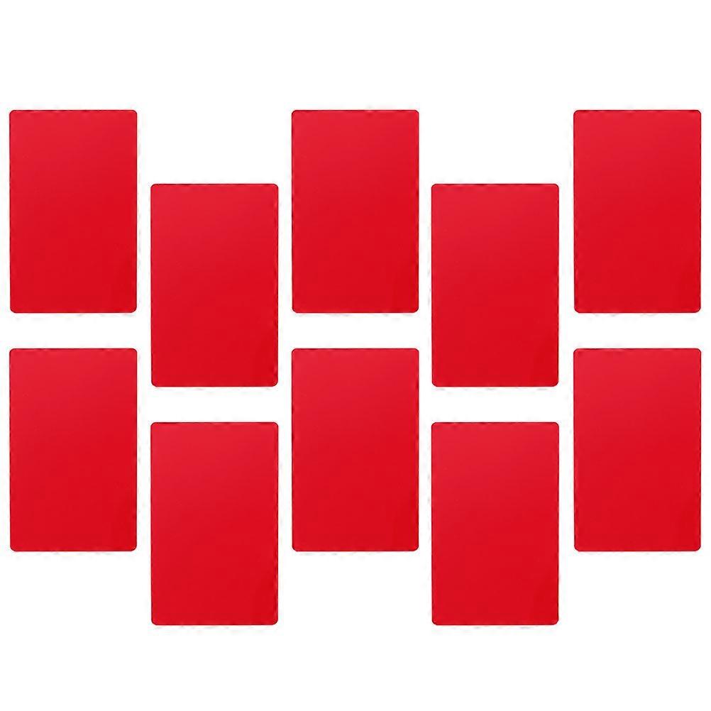 Metal Card Small Business Supplies Red Rectangular High Strength 100Pcs