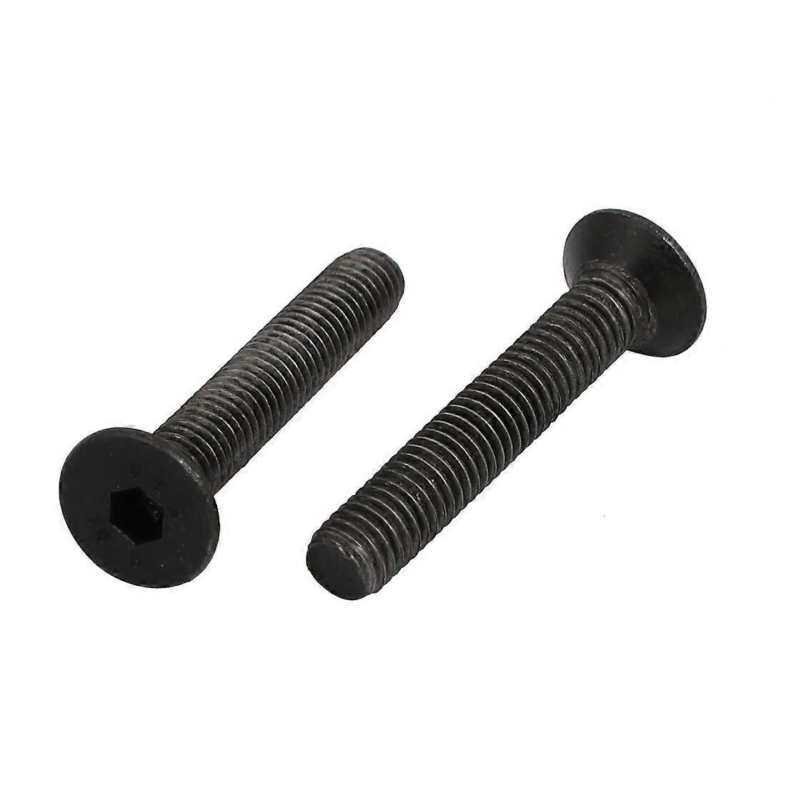 sourcingmap® 2pcs M5x30mm Flat Countersunk Head Hex Socket Left Hand Thread Bolt DIN7991