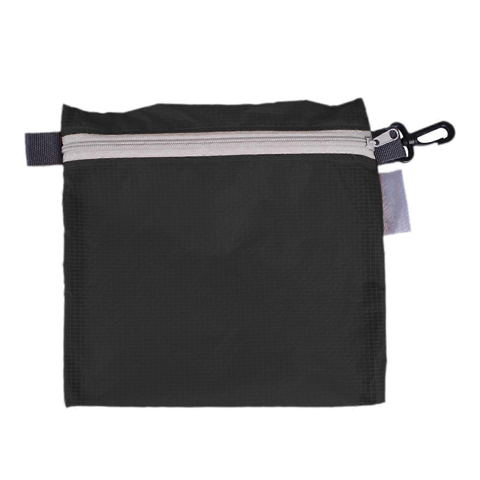 Small Utility Bag Nylon Pencil Case Multi-Purpose Storage Pouch Outdoor Black