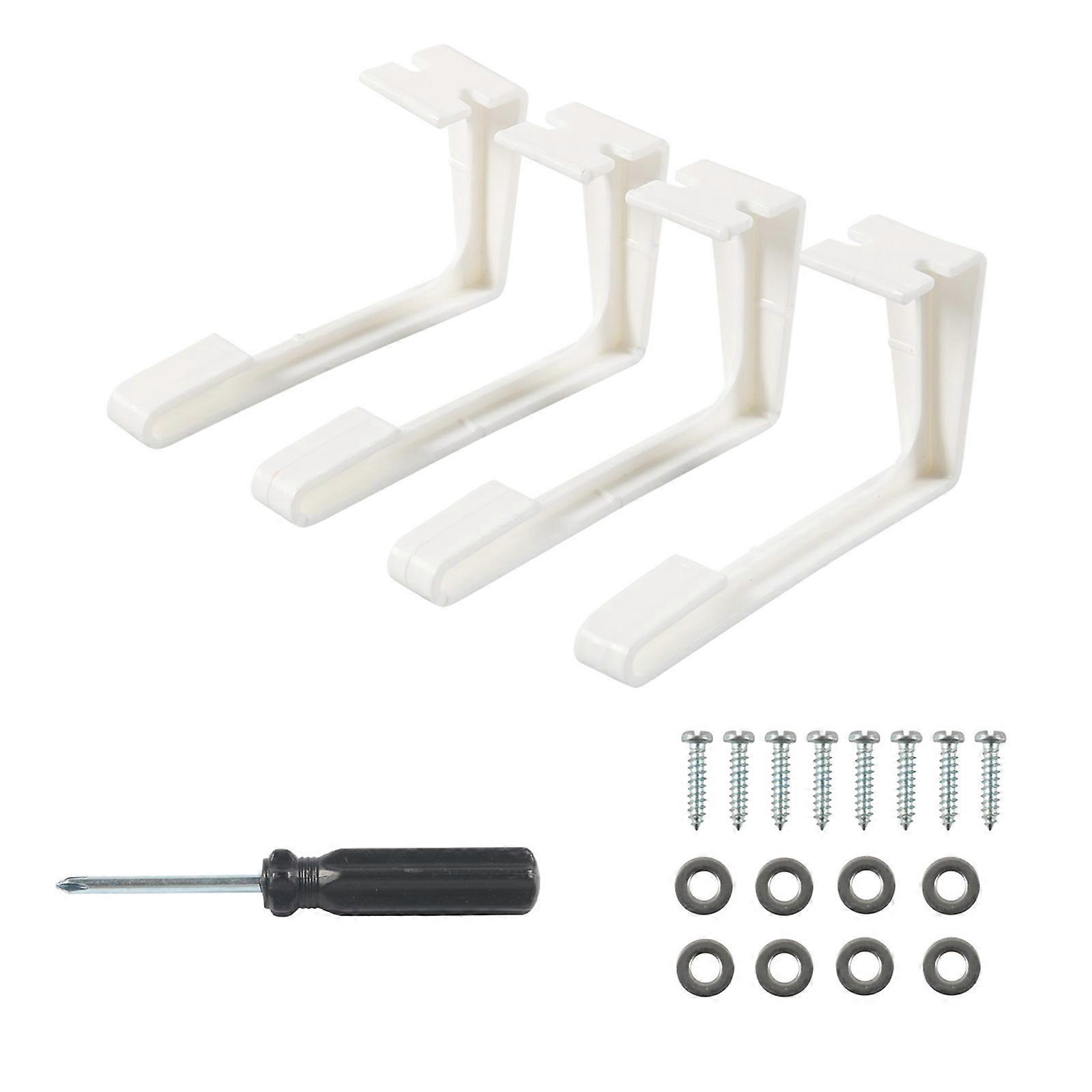 4pcs Curtain Clips Curtain Holder Clips with Screws and Screwdriver Side Curtain Hold Down Window Covering Holdback Multicolor
