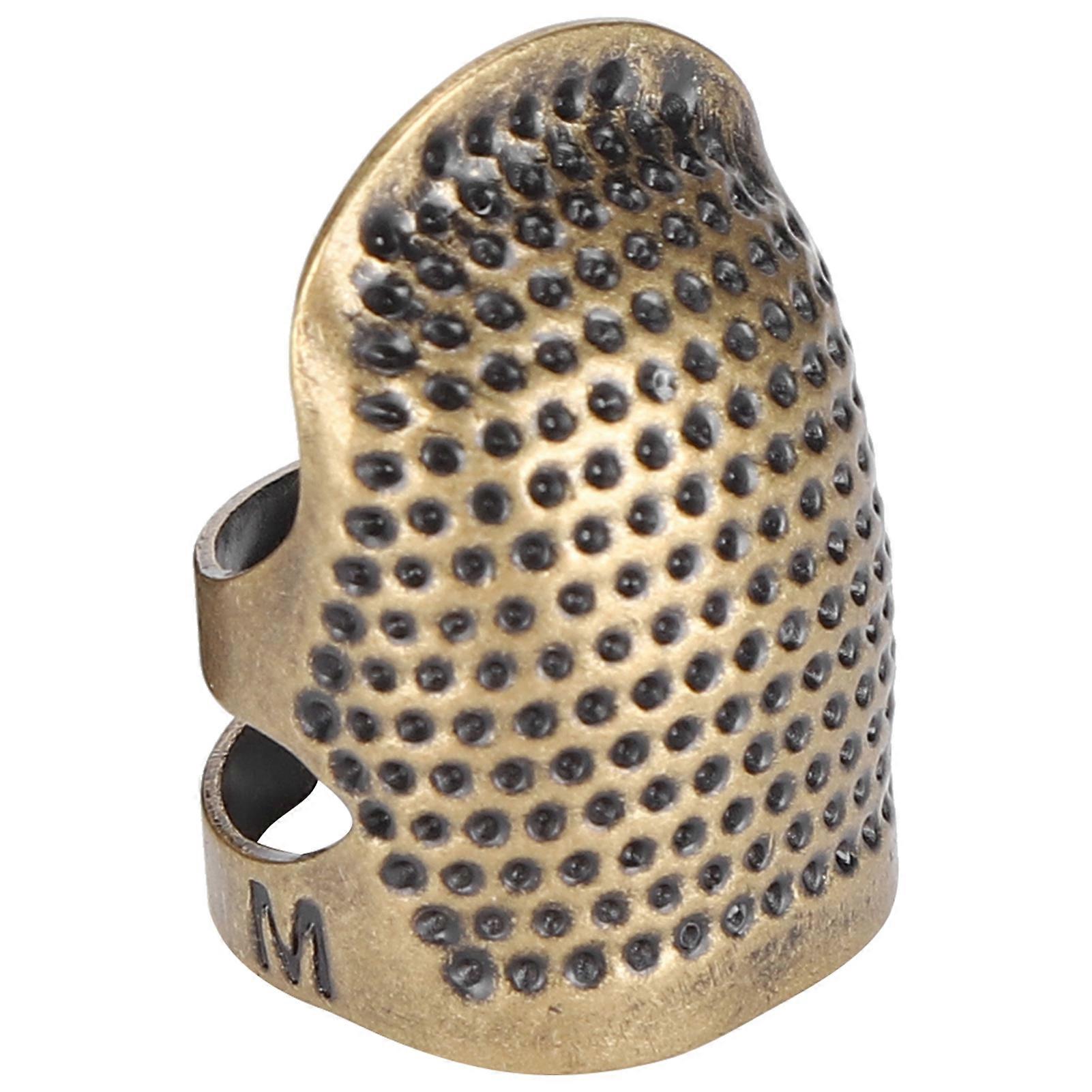 2Pcs Thimbles Metal Finger Protector Shield Ring Sewing Quilting Craft Accessories DIY Tools