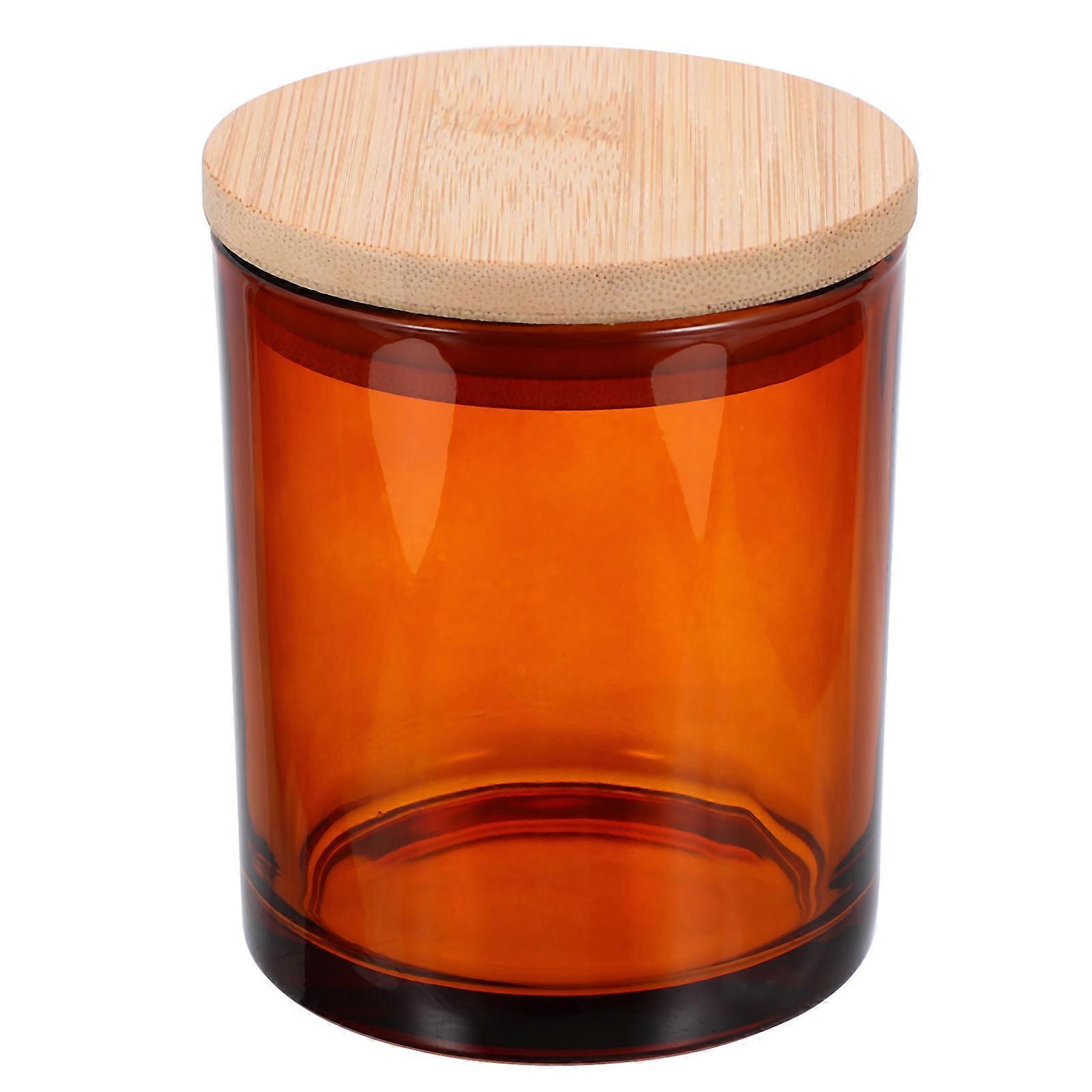 Brown Glass Candle Tin for Aromatherapy Candle Making 4Sets