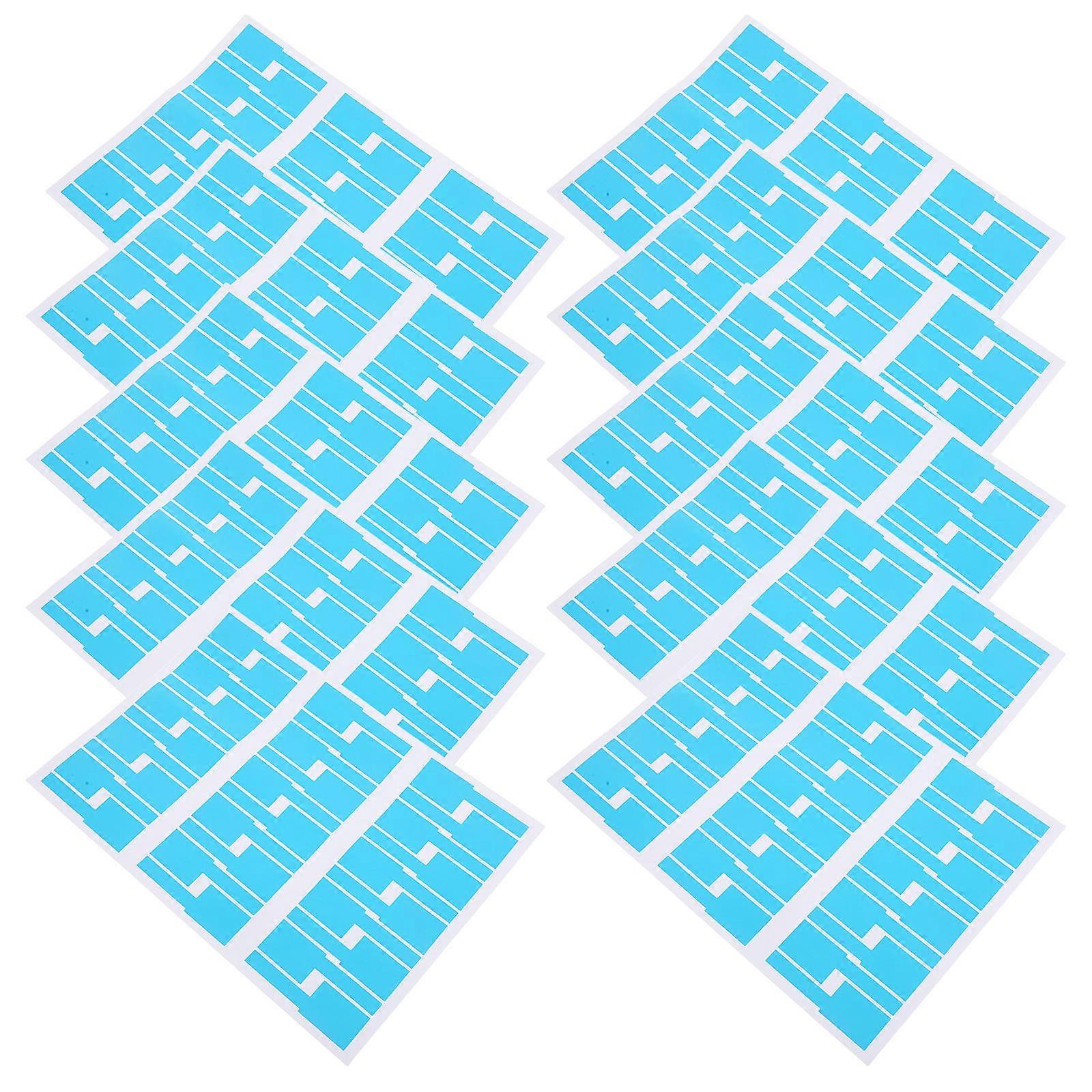 Sticker for Indoor Use Blue Synthetic Paper Cable Labels 10Pcs A4 Size