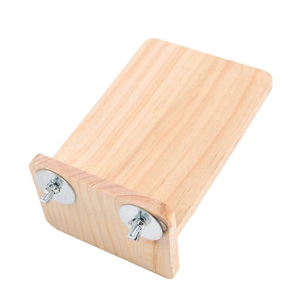 Wooden Platform for Hamster Squirrel Chinchilla Guinea Pig Parrot Jumping 1 Set Small Pet Toys