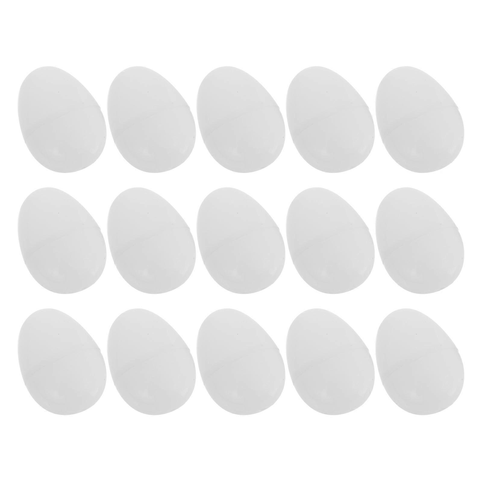 24pcs White Plastic Easter Eggs for Gifts and Decorations Fun for Easter Egg Hunt and Craft