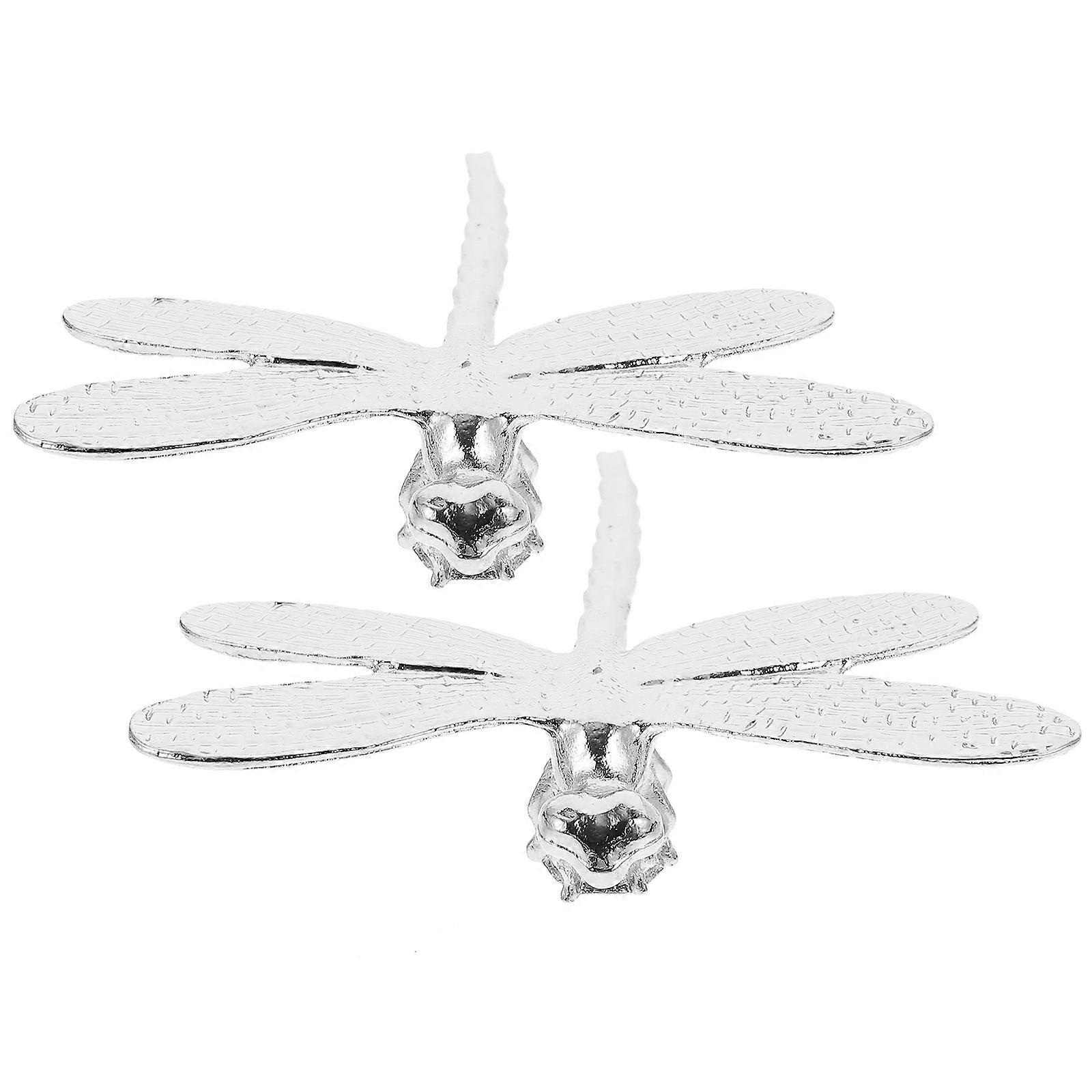 Alloy Dragonfly Craft Removable Wings Living Room Entryway Console Table Decorative Figurine 2Set