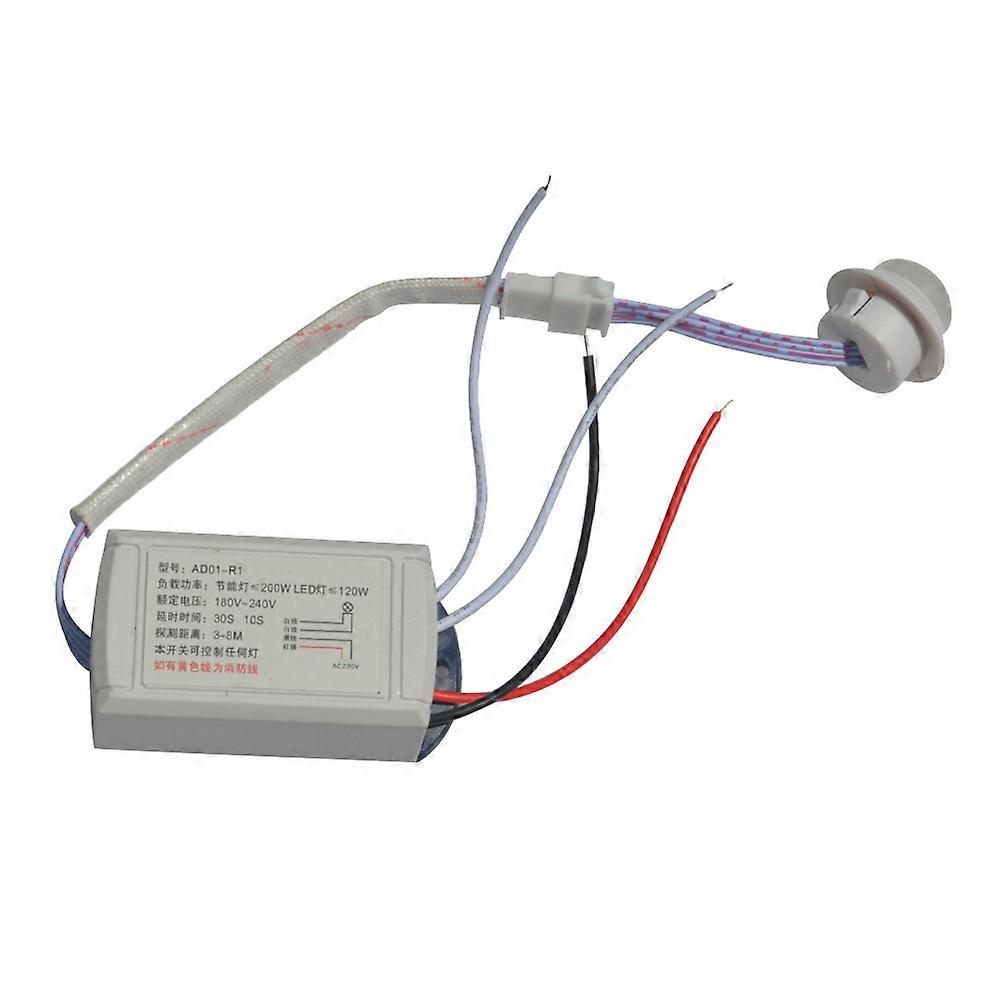 Lumière activée par le mouvement Module infrarouge Capteur corporel Veilleuse automatique Salle de bain Miroir Sortie d’urgence 1Pcs