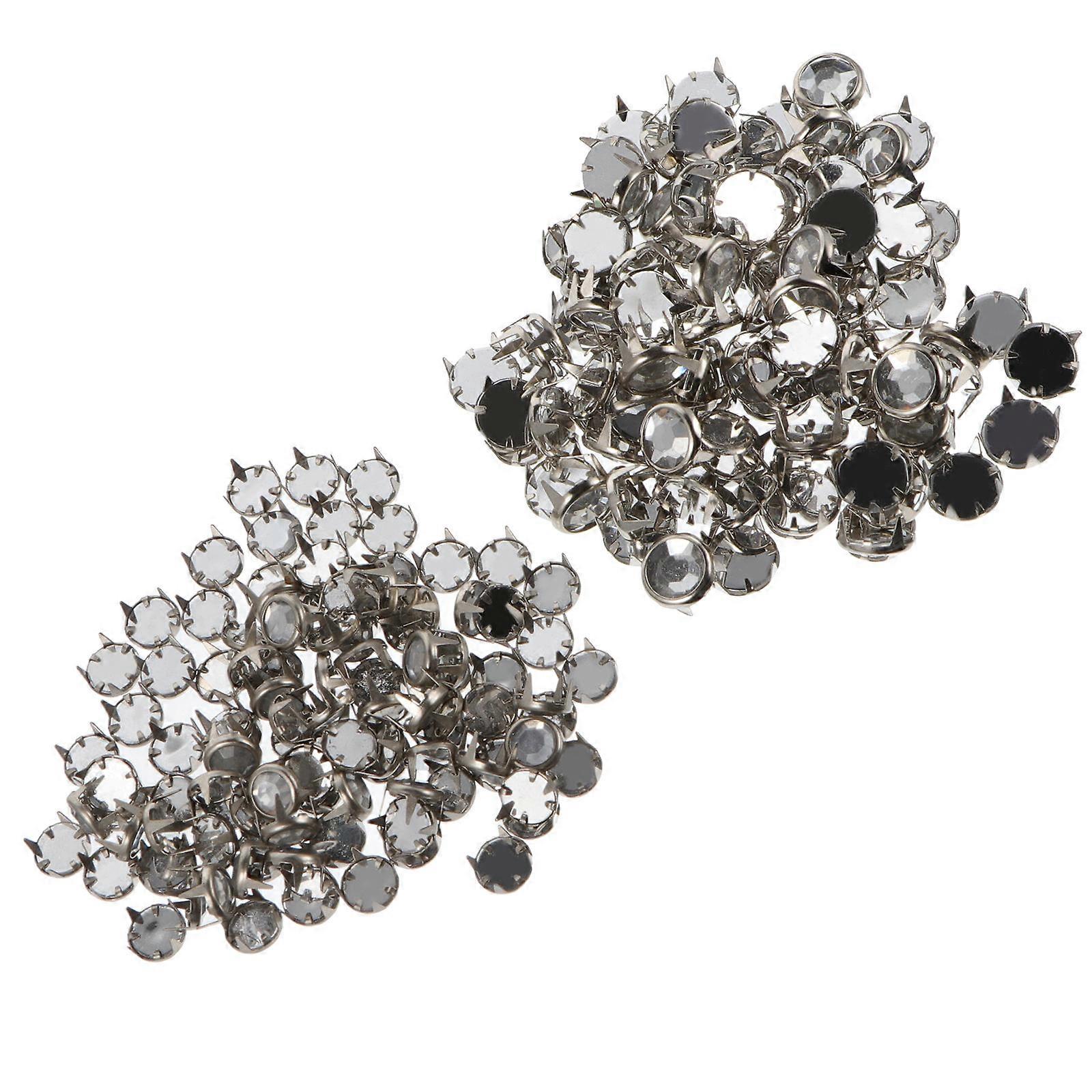 Decorative Rivets Diy Craft Round Studded Design Assorted Color 0.8x0.8 Cm 200Pcs