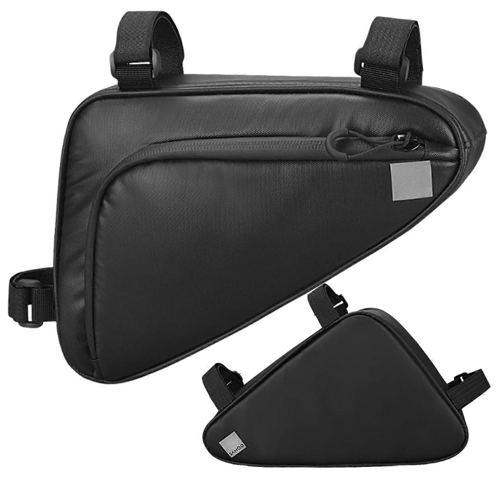 Frame Bag for Mountain Bike, Triangular Frame Bag, Waterproof Laptop Sleeve, Tool Organizer, Wallet and Gear Storage