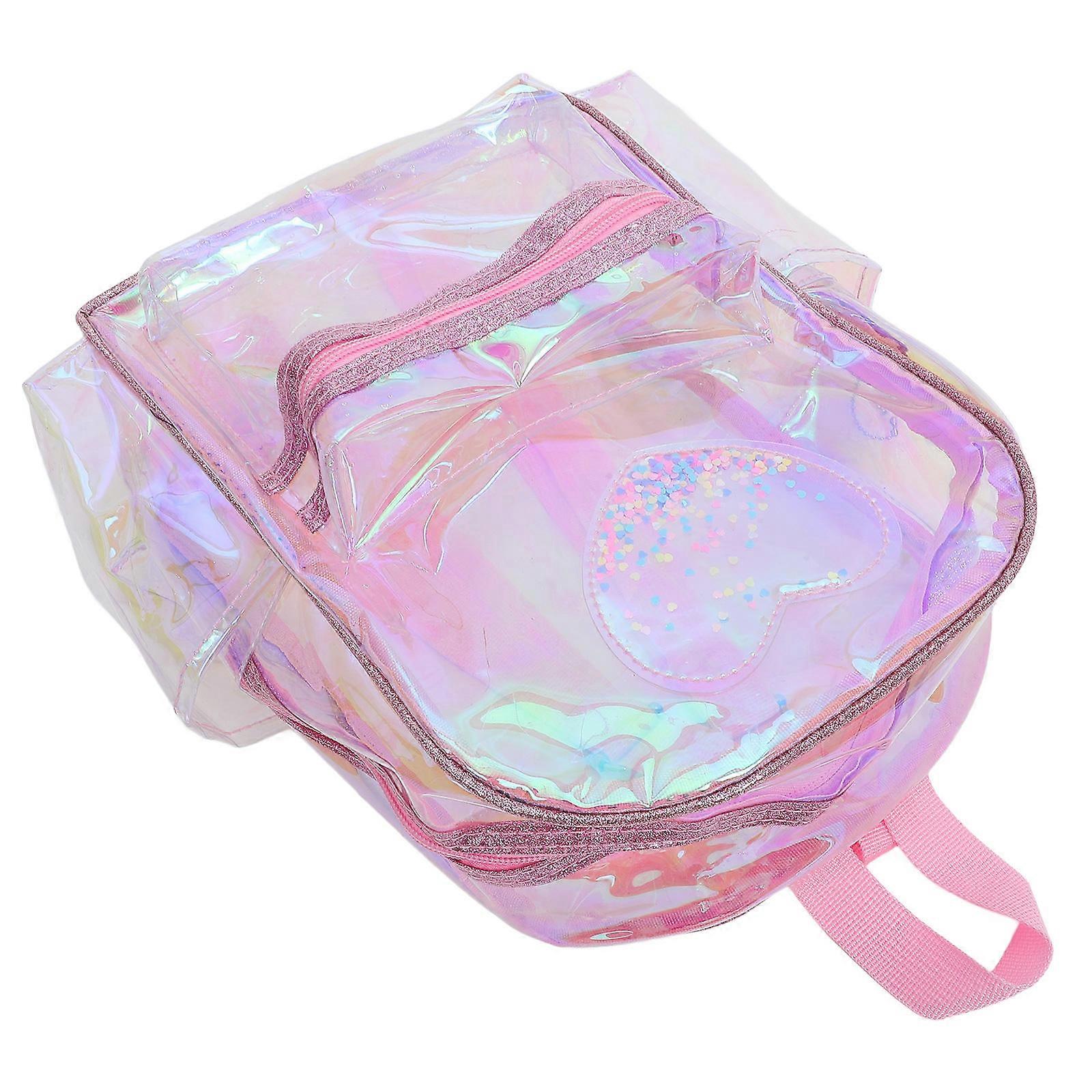 Pattern Clear PVC Backpack for Kids with Transparent Design and Cute Style Small Size