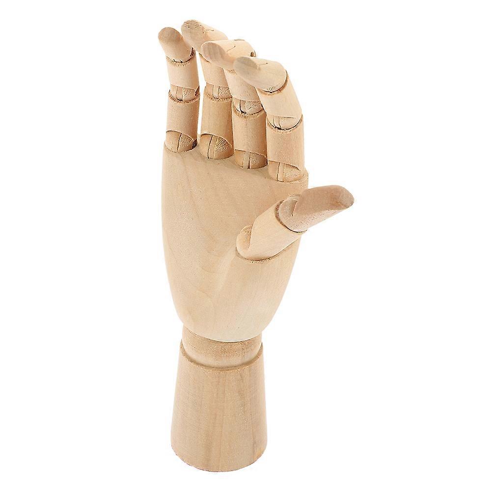 Wooden Hand Mannequin for Artists Poseable Hand Model with Movable Joints for Drawing and Home