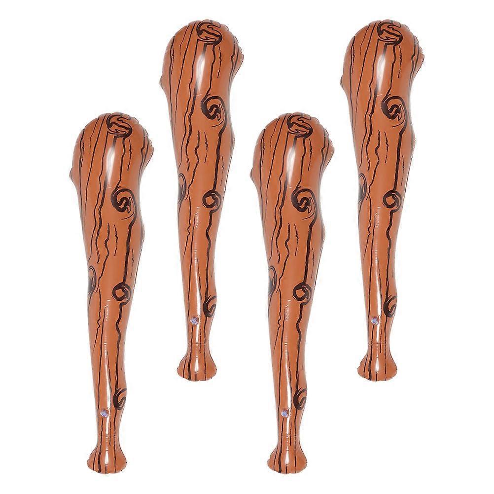 4pcs Inflatable Wooden Bat Cheer Props for Party & Birthday Cheering Sticks – Lightweight, Reusable & Easy Inflation Design for Events & Playrooms