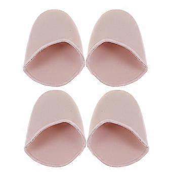 Beige weiche Ballenkissen 2 Paar, transparente atmungsaktive Polster mit rutschfestem Muster, vielseitiger Vorfußschutz für High Heels & spitze