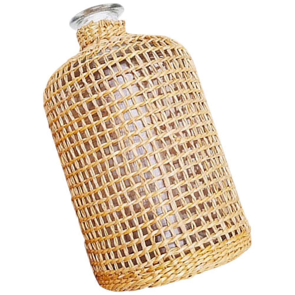 Glass Flower Vase for Home Use Light Brown Decorative Craft with Glass Suitable for Fresh