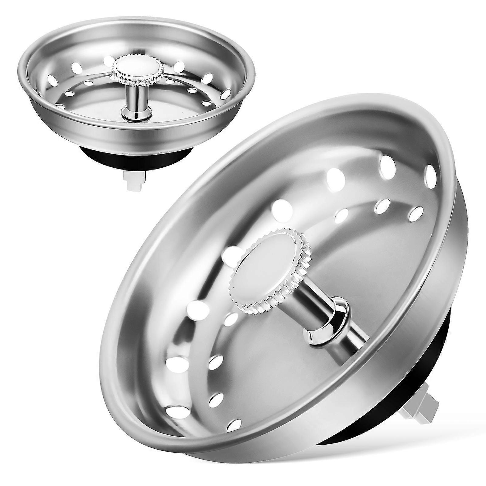 Sink Plugs for Drain Kitchen Sink Strainers Use Metal Convenient Maintenance 2Pack