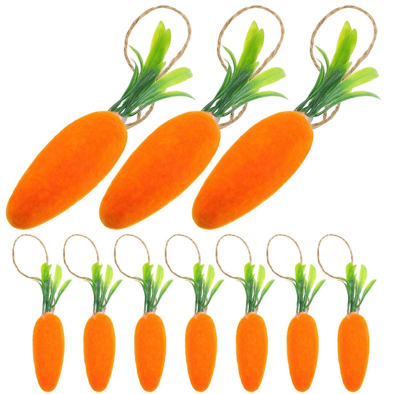 Here's a refined and engaging product description for your **10pcs Artificial Carrot Hanging Ornaments**:
**10pcs Artificial Carrot Hanging