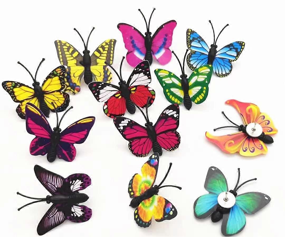 Bulletin Board Pushpins, 20 Pieces Butterfly Wall Pushpins Made of Resin, Cute Card Pins in Random Colors