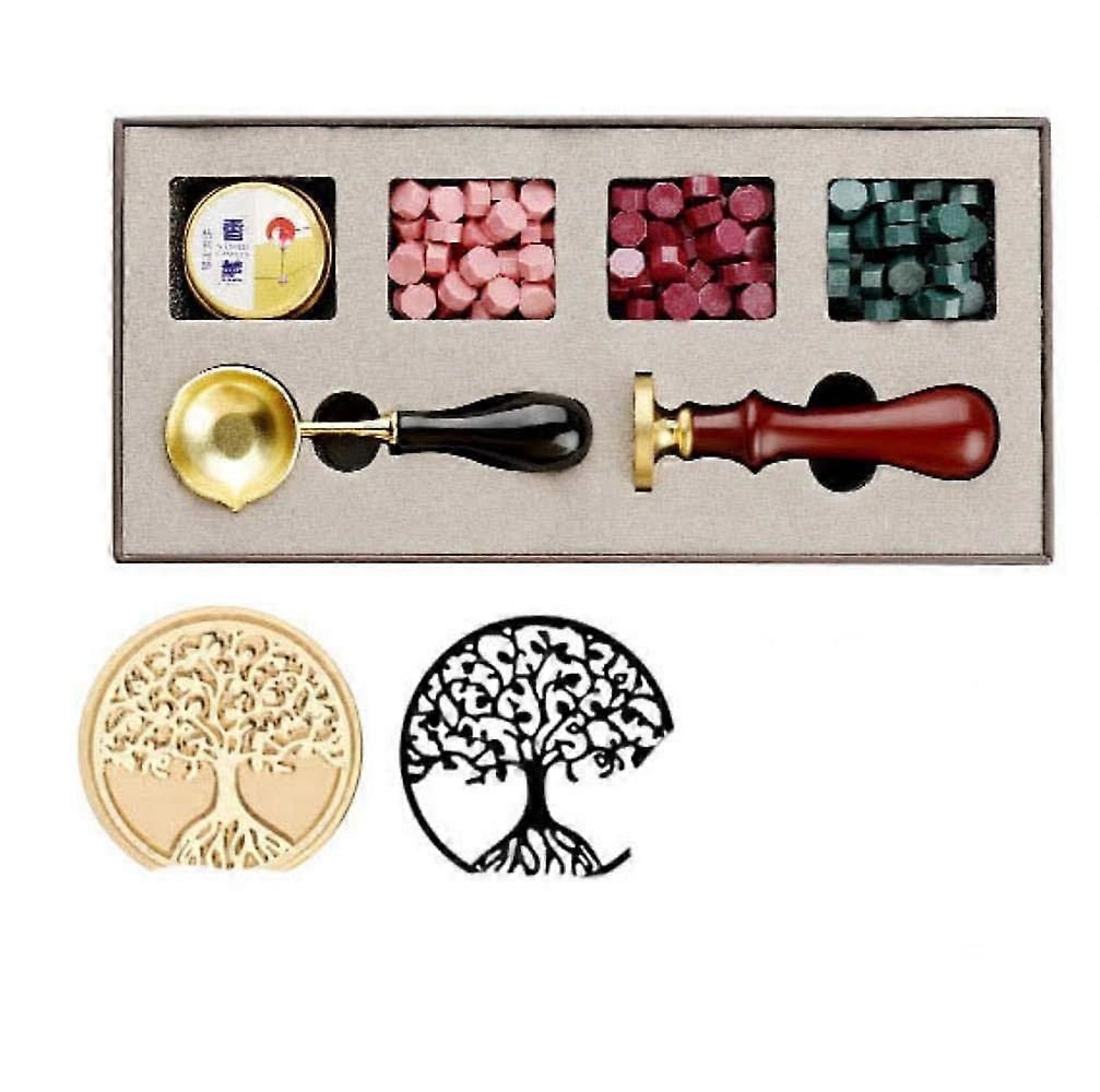 DIY Custom Stamps Wax Seal Box Kit with Removable Stamp, Spoon Set, Sealing Beads for Wedding Invitations and Gifts