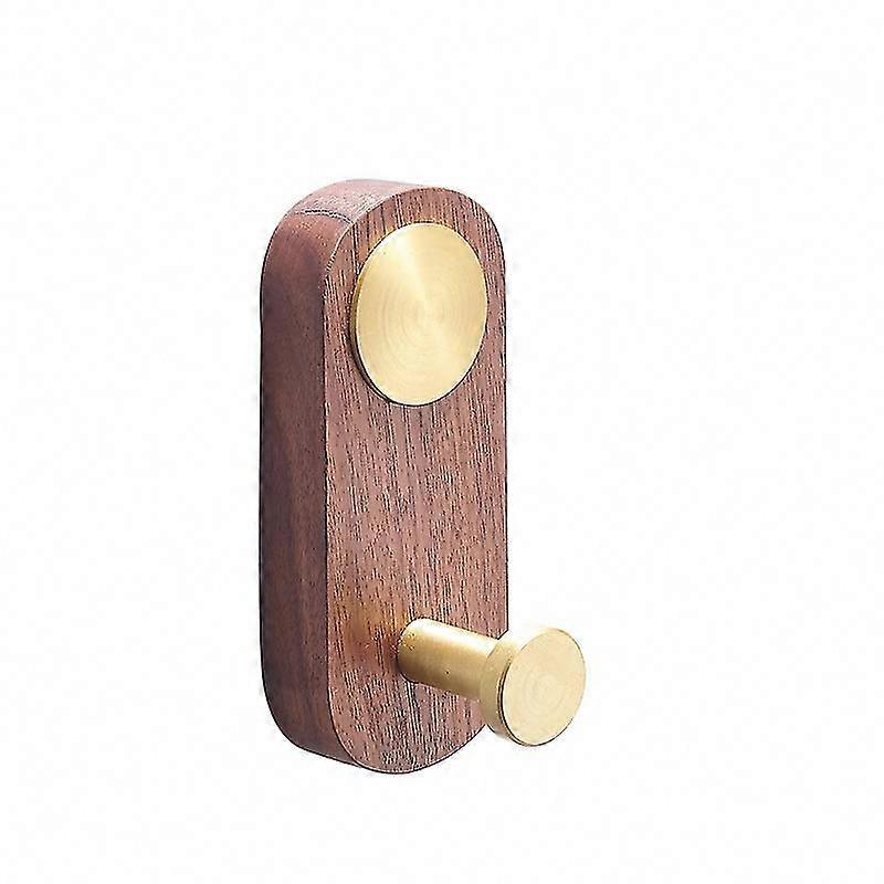 Rustic Walnut Wall Hook - Γάντζος μονής στρώσης χωρίς τρύπες - Κρεμάστρα φυσικού ξύλου