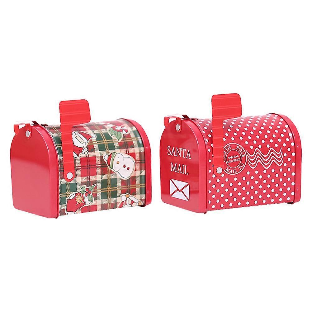 Candy Box Packaging Iron Art Small Gift Boxes Delicate Design Kids Christmas 13X9.5CM 2Pcs