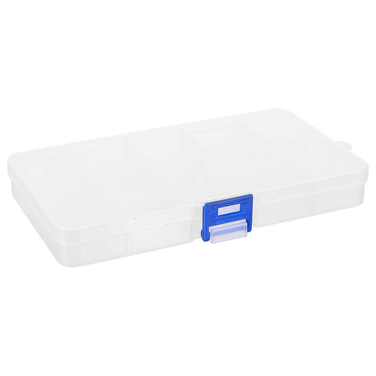 Portable Dustproof Plastic Medicine Storage Containers for Travel with 15 Grids Transparent