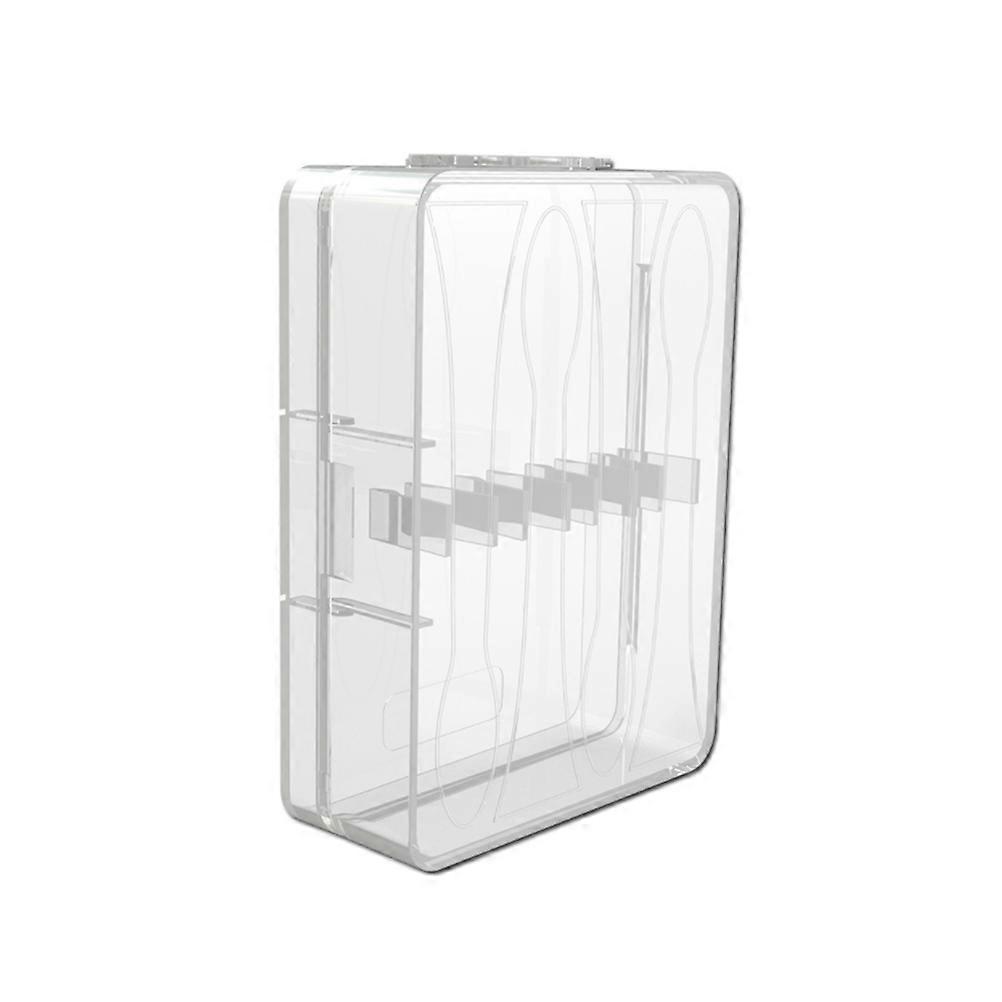 Portable Toothbrush Storage Box for Travel with Dustproof Cover and Protective Case for 4 Brush