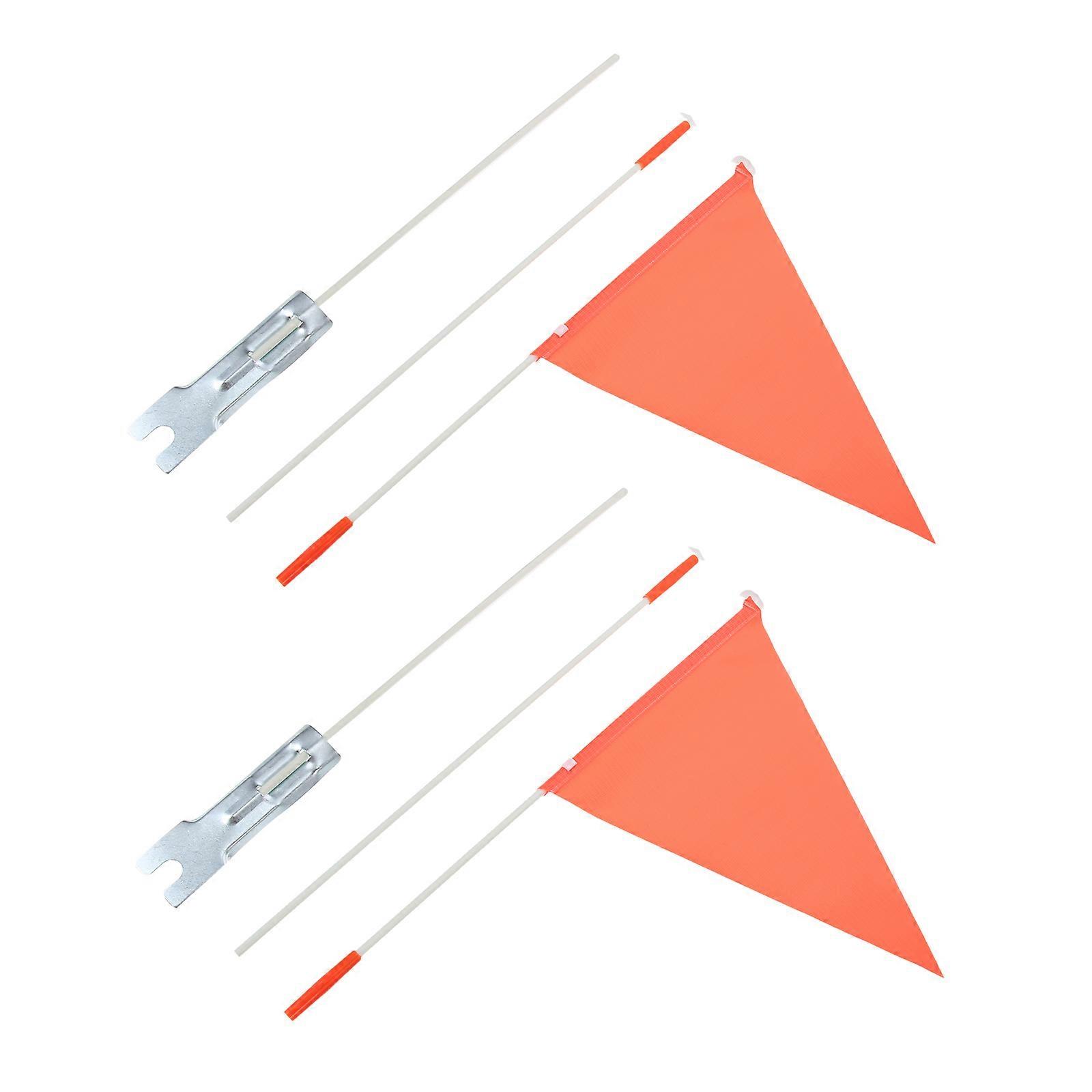 Portable Professional Bike Safety Flags with Durable Fiberglass Poles for Enhanced Visibility and Easy Installation on Bicycles and Trailers