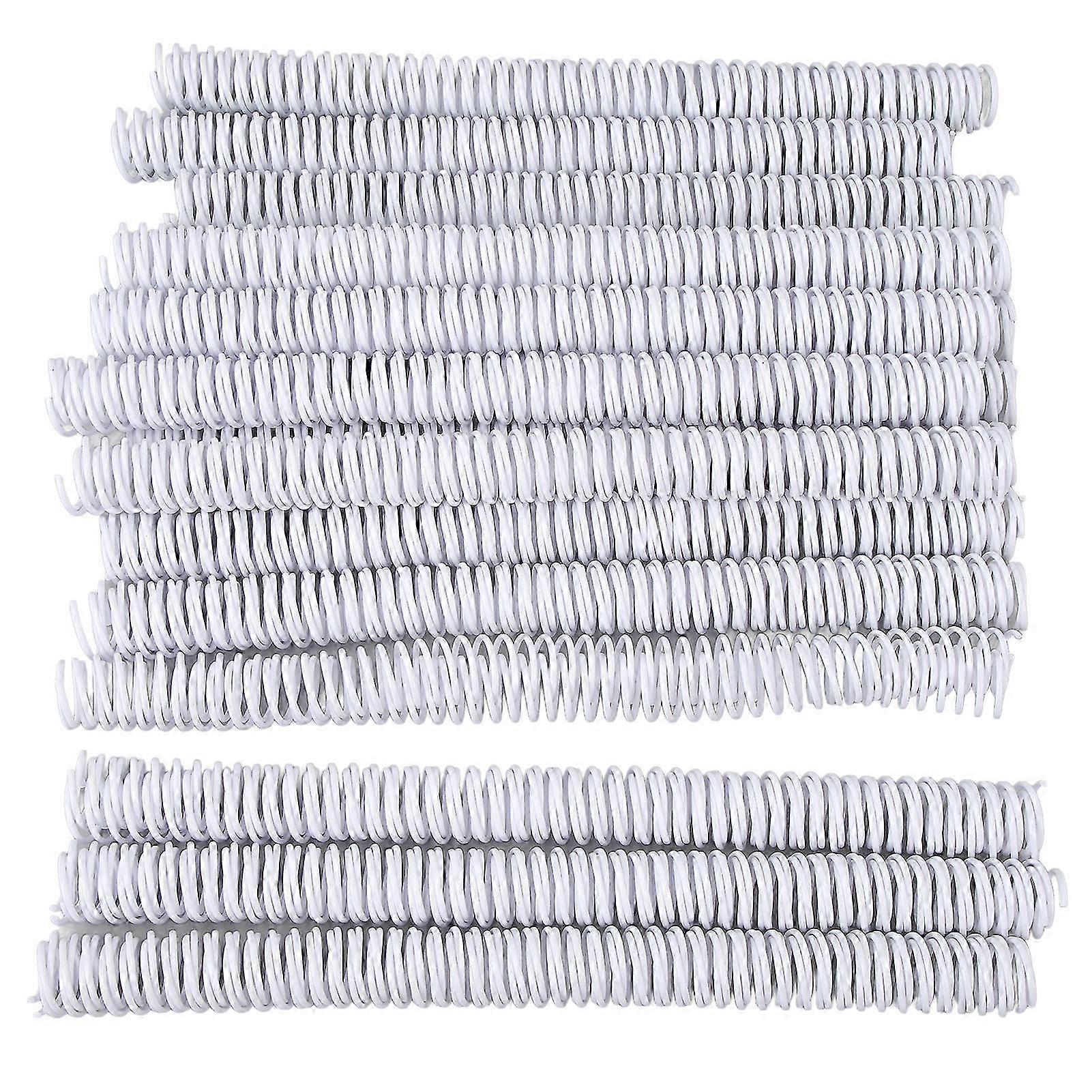 50 Pcs Spiral Binding Coil 19mm Diameter 48 Loop 4:1 Pitch 170 Sheet Capacity A4 Binding Spine White