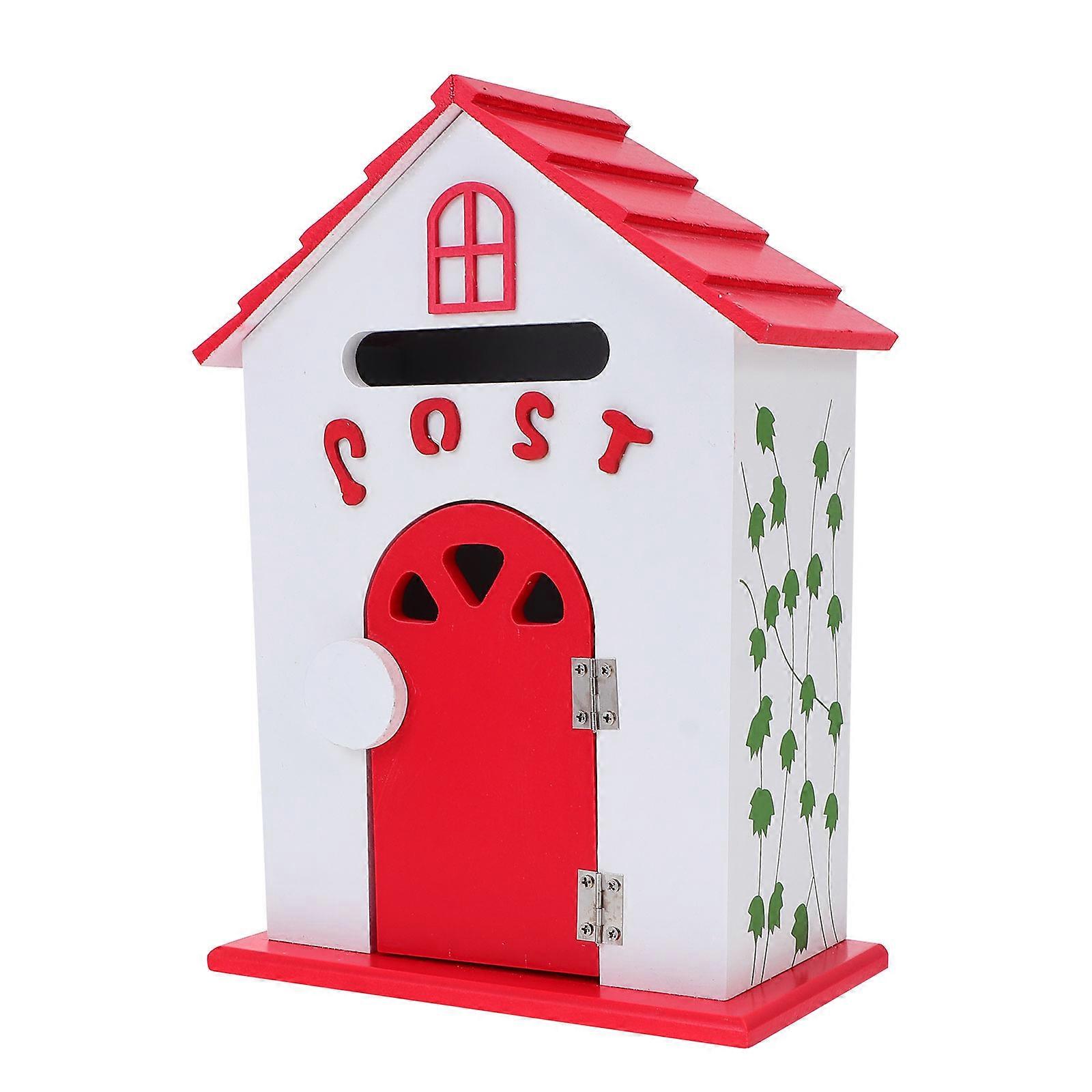 House Mounted Mailbox Mail Collection Rectangular Home Use Red 32x23.5x12cm 1Pack