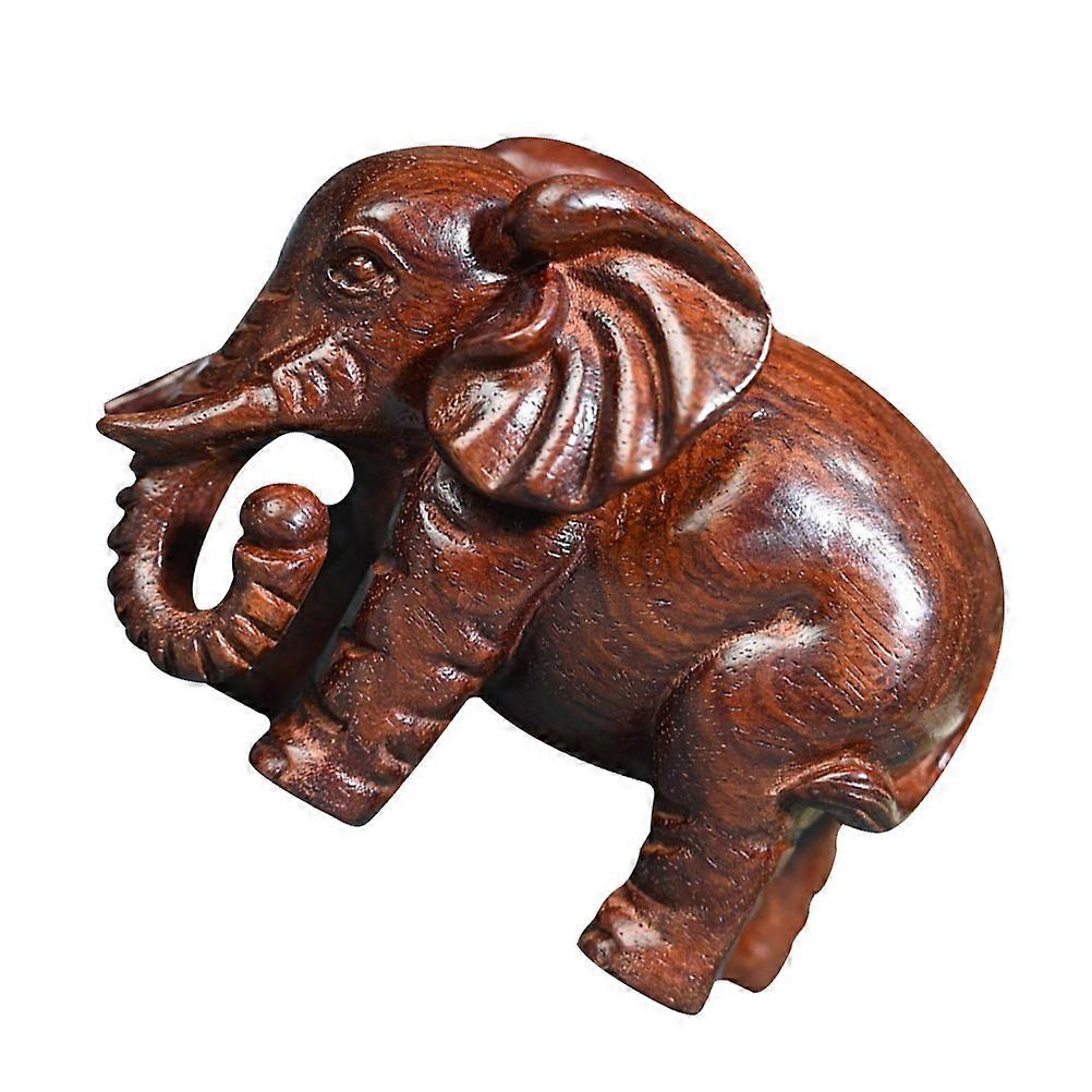 Geometric Elephant Sculpture Office Decoration Chocolate Color Fadeless 1Pcs