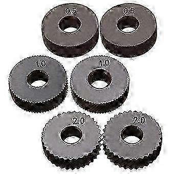 7-Piece Linear Wheel Knurling Tool Set - Double Wheel Steel Lathe Knurling Set with 1mm & 2mm Wheels for Precision Knurling