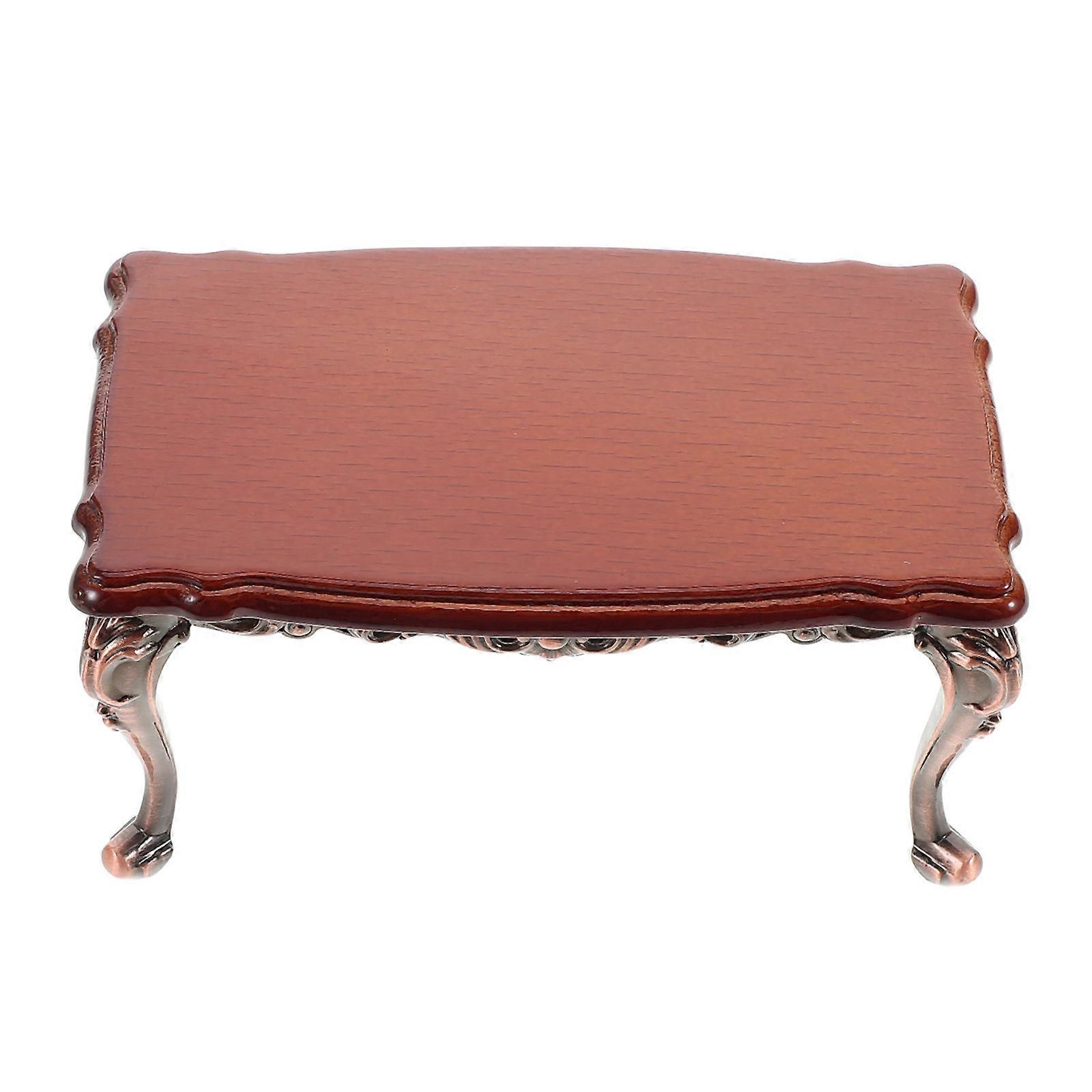 Charming Dollhouse Furniture Table Ideal For Imaginative Play In Children's Living Room Scene With Rectangular Shape 1Set