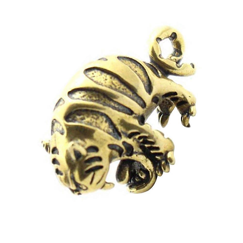 Brass Tiger Keychain Pendant Mini Key Ring for Decoration