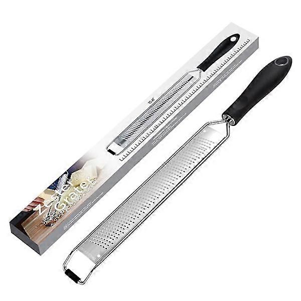 Cheese and citrus grater with long stainless steel handle, sharp lemon grater, chocolate tool