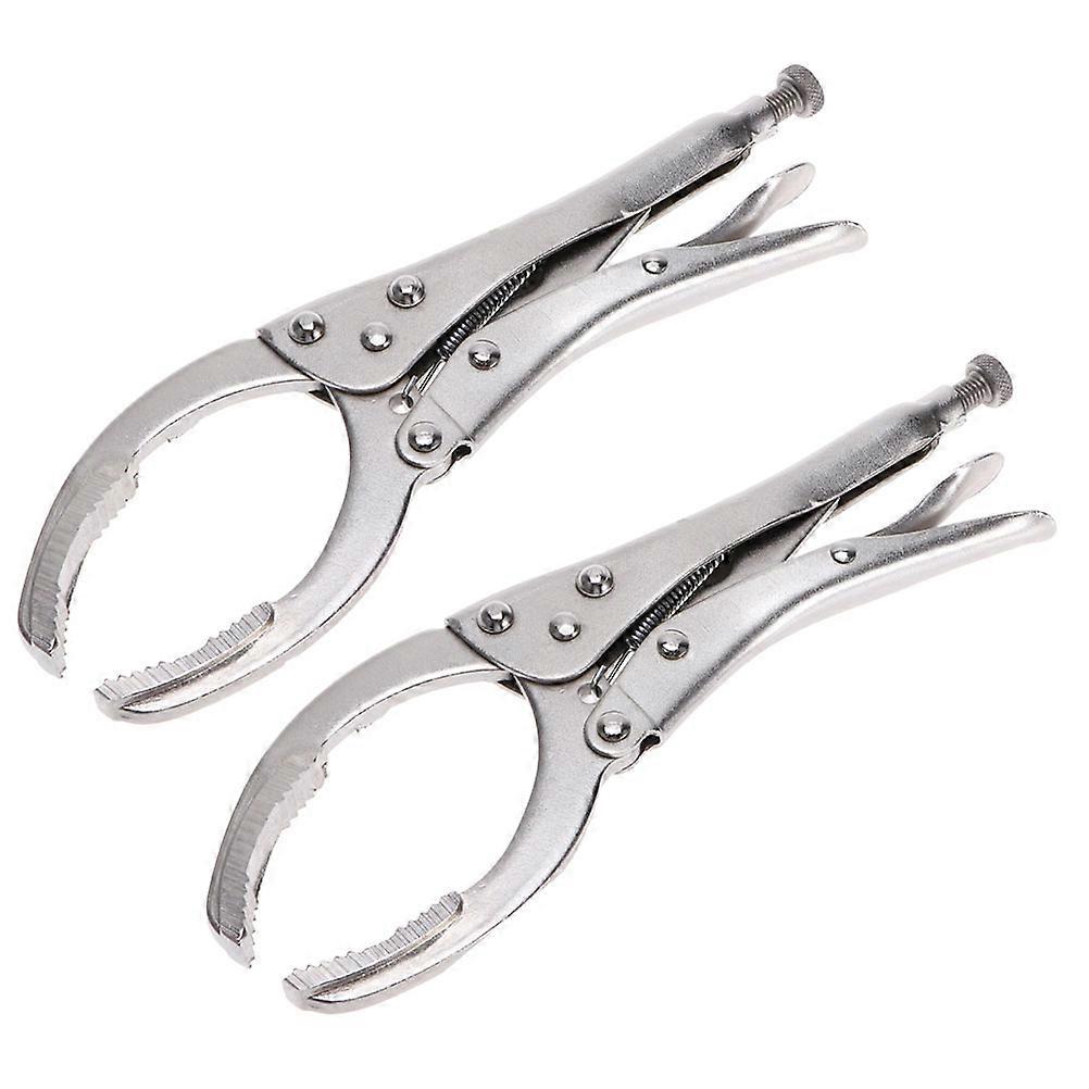 Oil Filter Puller 2Pcs Locking Grip Tool For Mechanic Work And Technician Use Irregular Shaped Head Durable