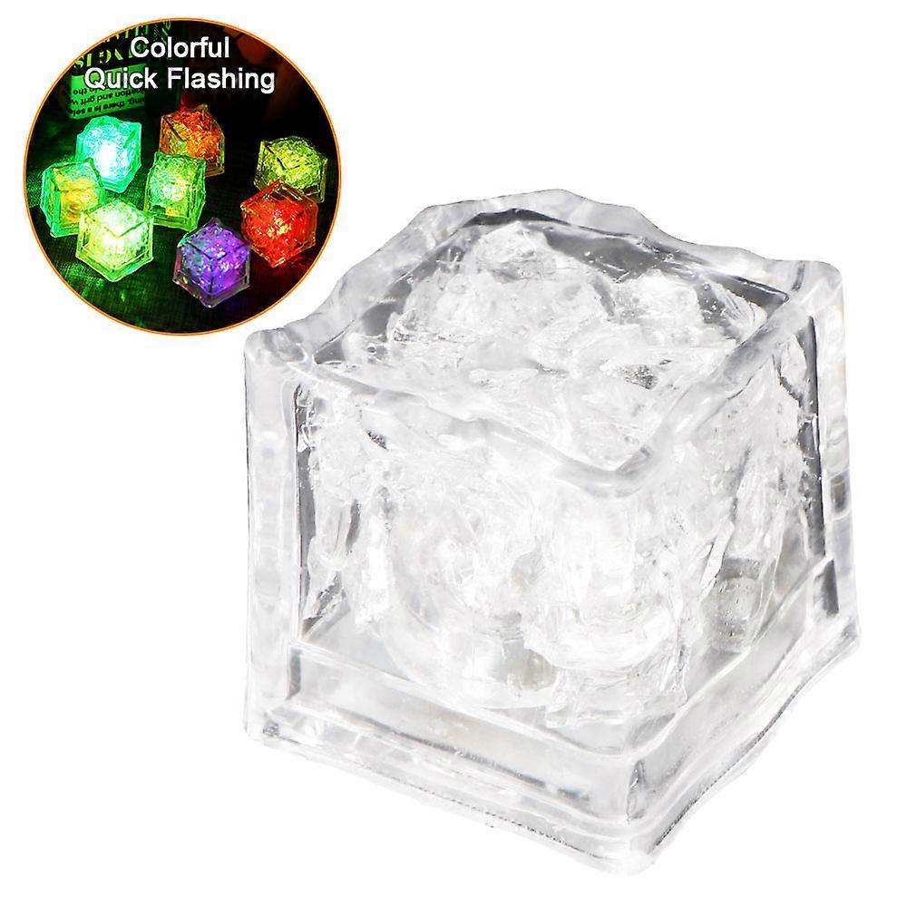 Multicolor Light-up LED Ice Cubes Multicolor Liquid Sensor Water Activated Glowing Cube