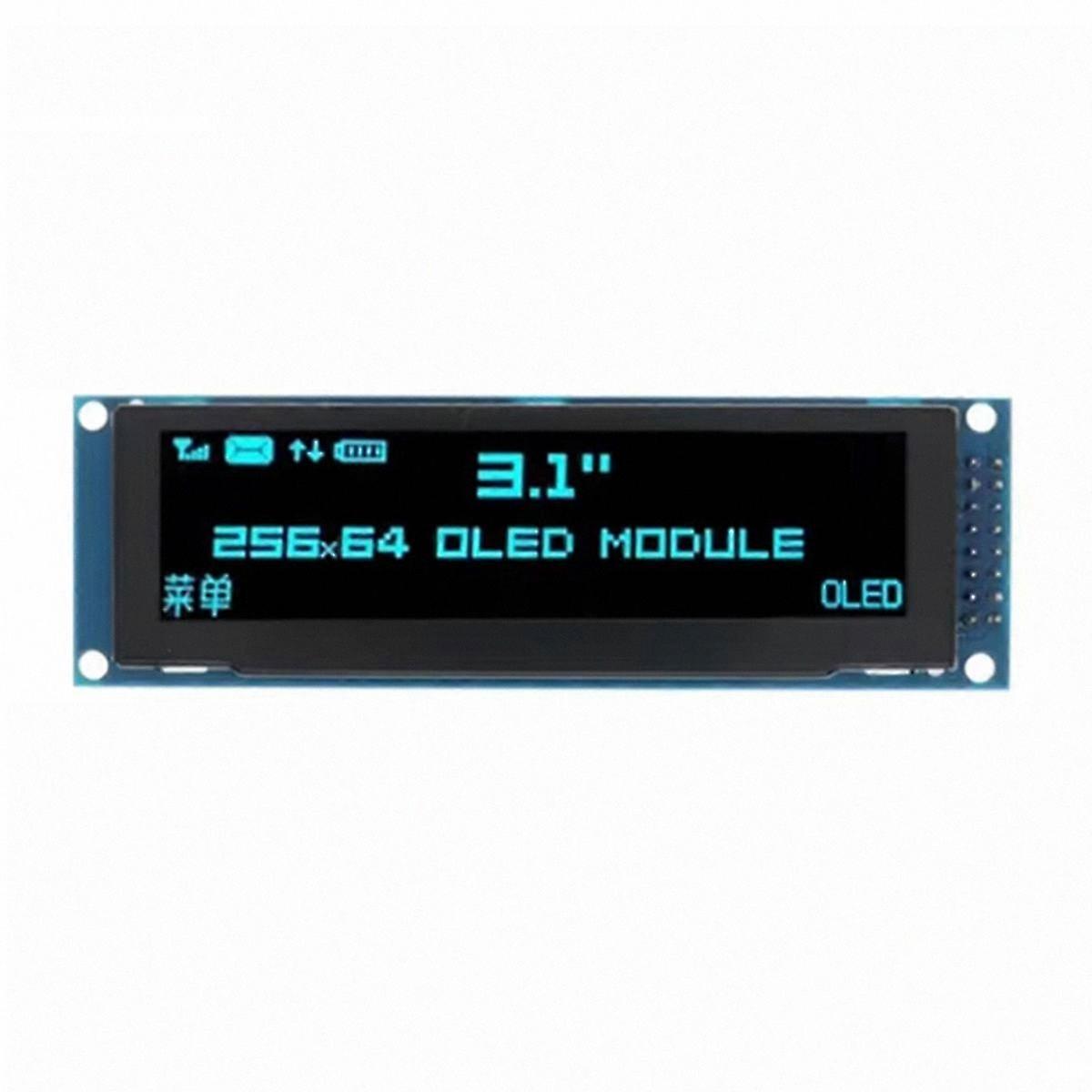 Blue 3.12" OLED Graphic Display Module with 256x64 Resolution and SSD1322 Driver