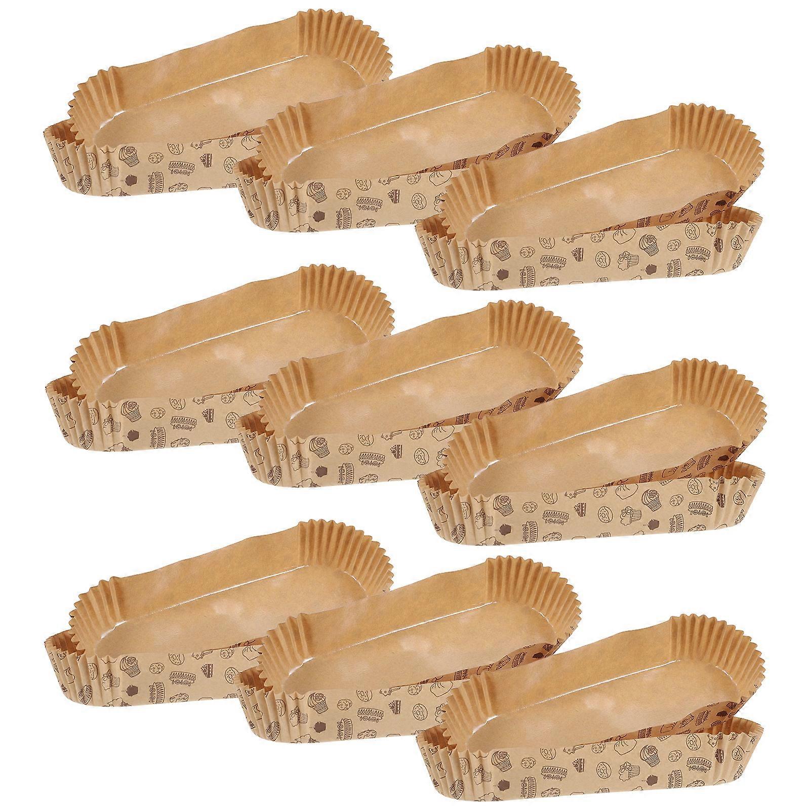 100pcs Boat Shaped Cake Cups, High Temperature Resistant Baking Liners, Non Stick Paper for Desserts, Oil Bread, Parties and Cake Shops