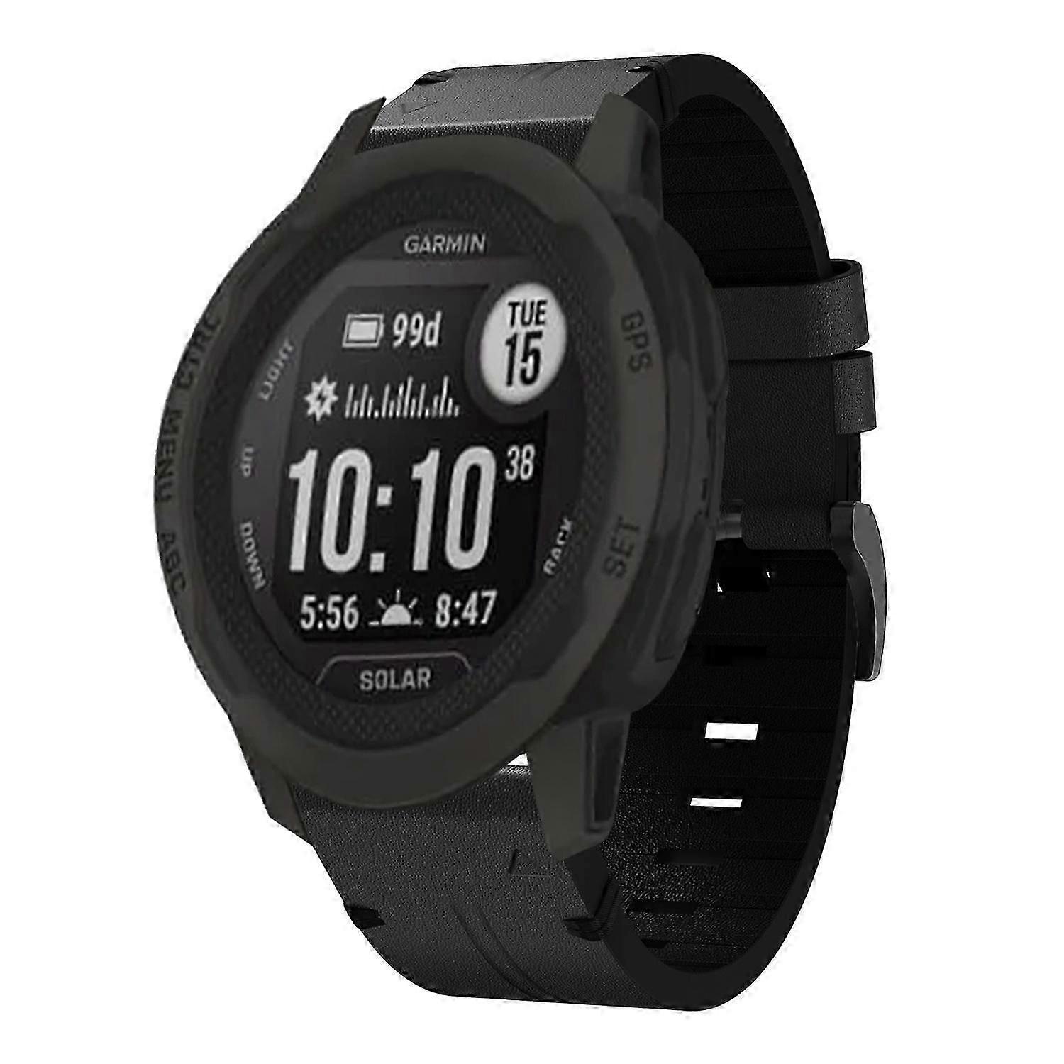 Leather Watch Band For Garmin Instinct 2 Solar
