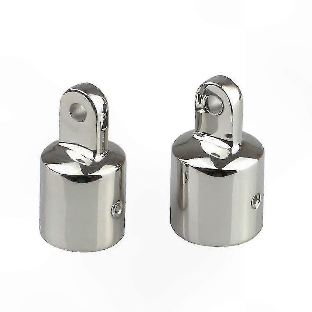 Boat Canopy Stainless Steel Pipe End Cap with Eye for Bimini Top Fittings Yacht Hardware Tube Accessory